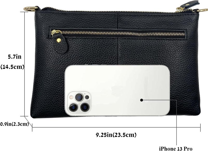 Beurlike Leather Wristlet Wallet Clutch Purses For Women Small Crossbody Phone Bags - Image 3